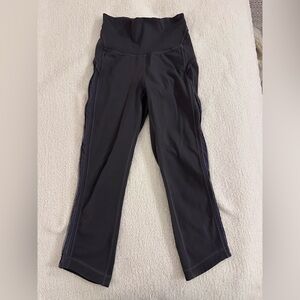 Lululemon Gray Leggings with Mesh Sides Size 4